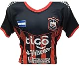 Generic CD Aguila - El Salvador Camisa Negro Naranja Rayada, Tu equipo Favorito, El Mas Popular del Oriente de Tu Pais (Large)