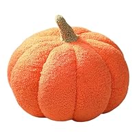 OUQIWEN Kürbis Kissen,23 cm Kürbiskissen Dekokissen,Kürbisform,Weiche Plüschkissen Deko,Halloween & Home Decor Kissen (Orange)