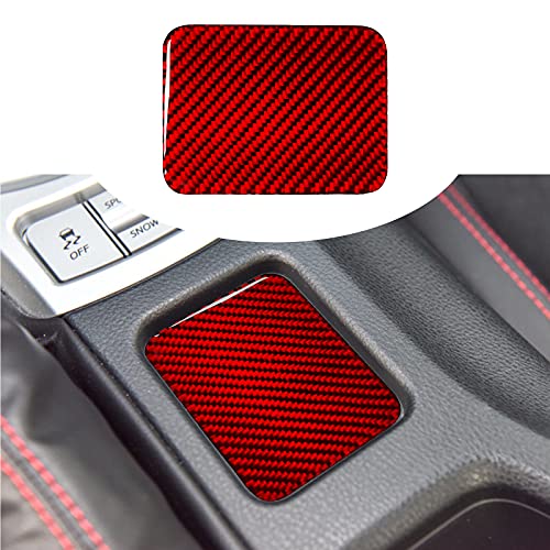 SUNBREATH Carbon Fiber Seat Heating Button Switch No Holes Sticker Interior Decoration Compatible with Subaru BRZ Scion FR-S Toyota GT 86 2020 2019 2018 2017 2016 2015 2014 2013 Red 1PCS