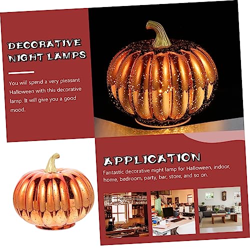 Lampe Citrouille Halloween Décorative pour Éclairage de Table sans Danger - 4