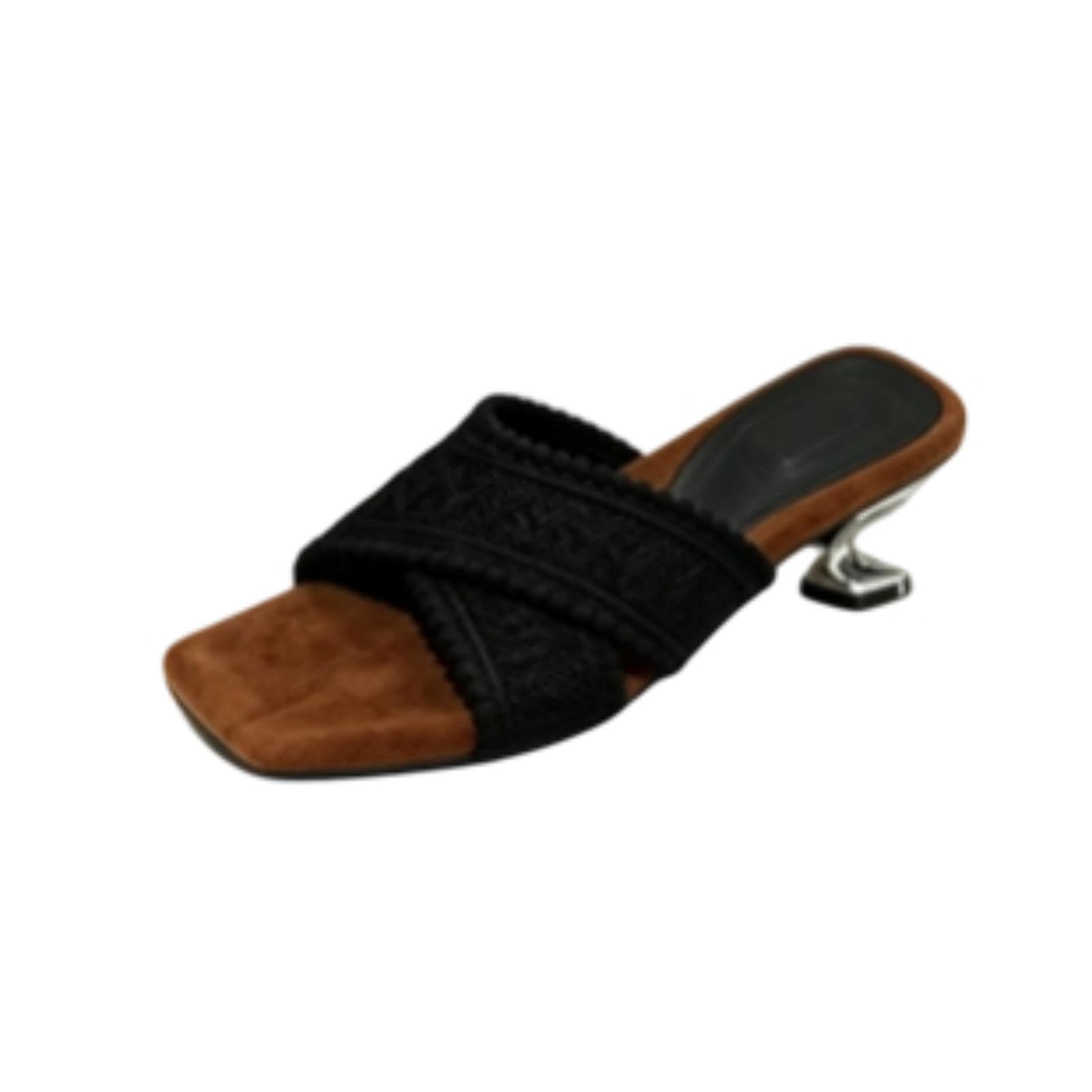 Generico Sandali Mule Slip On Donna Punta Quadrata Tacco