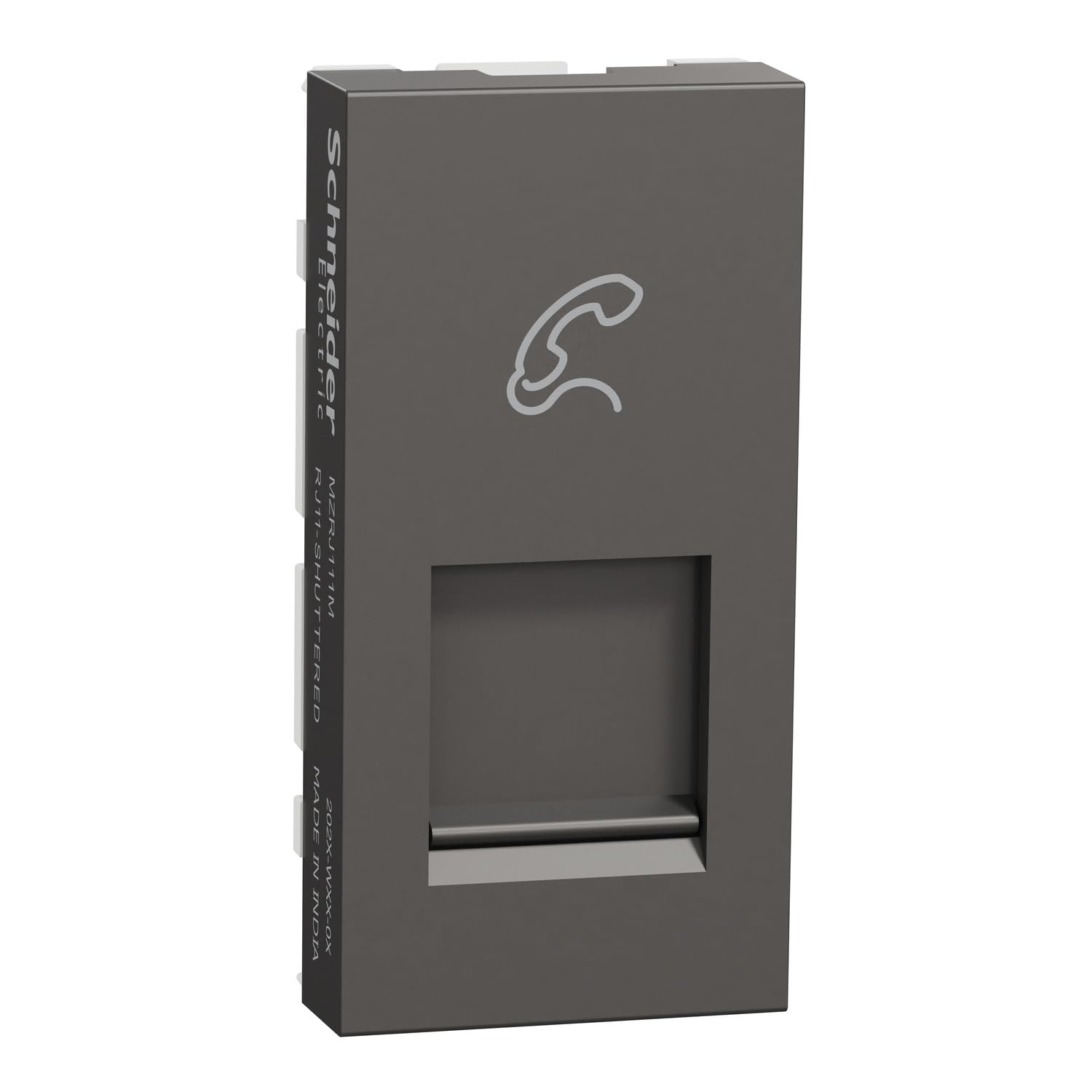Schneider Electric RJ11 Tel Outlet Shuttered 1M Warm Grey Miluz ZeTa - MZRJ111M_WG Warm Grey-image-21