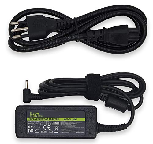 Alimentatore Caricabatteria Caricatore per Asus Eee Pc 1005HA | 1001PX | 1015CX | 1201T| 90-XB02OAPW00100Q | EXA0901XH | 90-XB02OAPW00000Q | EXA1004UH da 40W 19V 2.10A D.C. Ext: 2.5mm - Int: 0.7mm