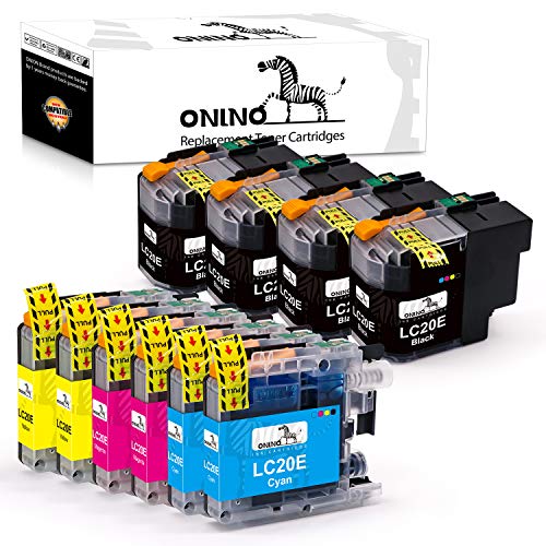 ONINO LC20E Ink Replacements for Brother LC20E LC-20E XL Ink Cartridges with MFC-J985DW J5920DW J775DW J985DWXL (4 Black, 2 Cyan, 2 Magenta, 2 Yellow)