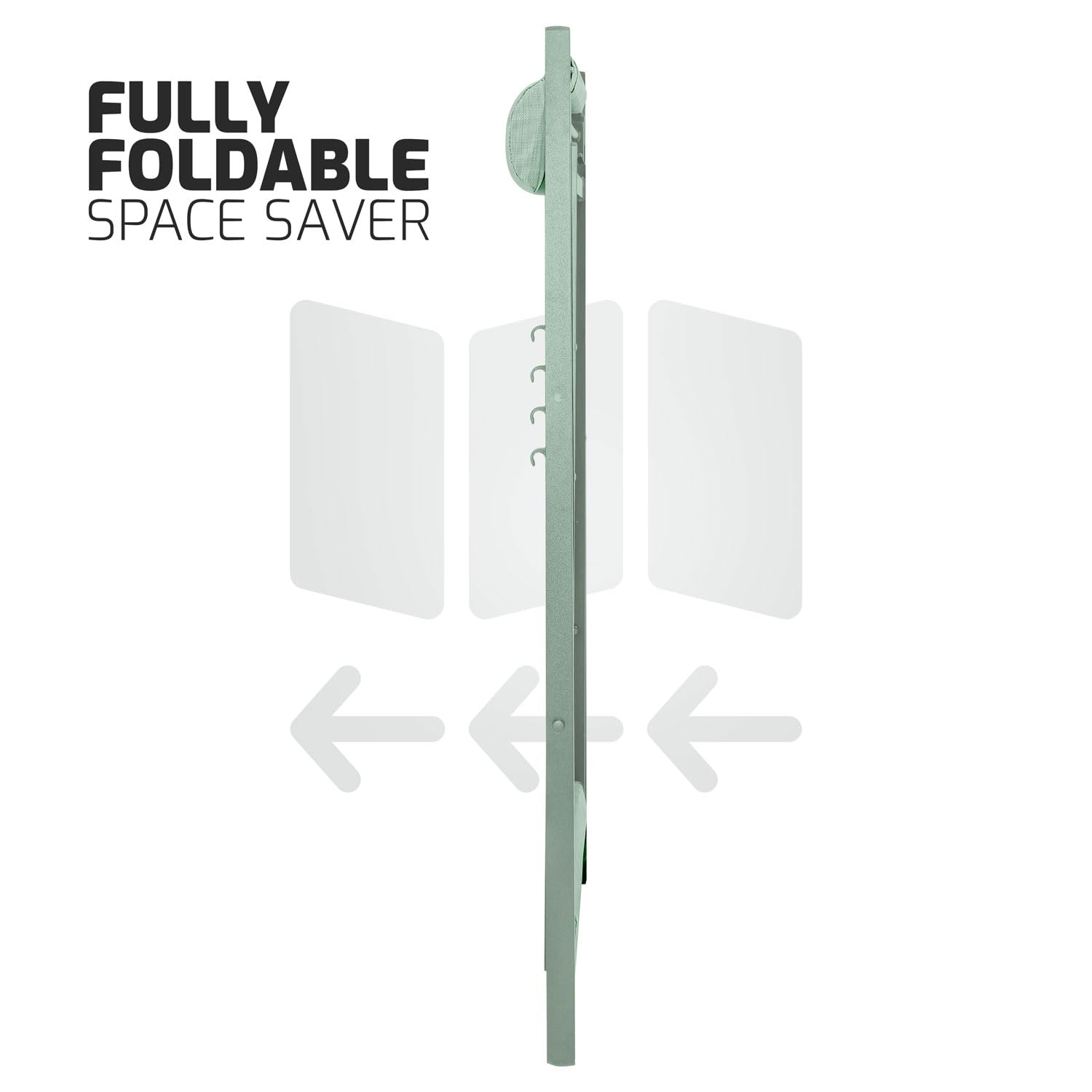 FRANKYSTAR Mezzaluna - Set di 2 sedie a sdraio pieghevoli in alluminio e textilene. Sdraio da giardino di design con schienale regolabile in 4 posizioni verde