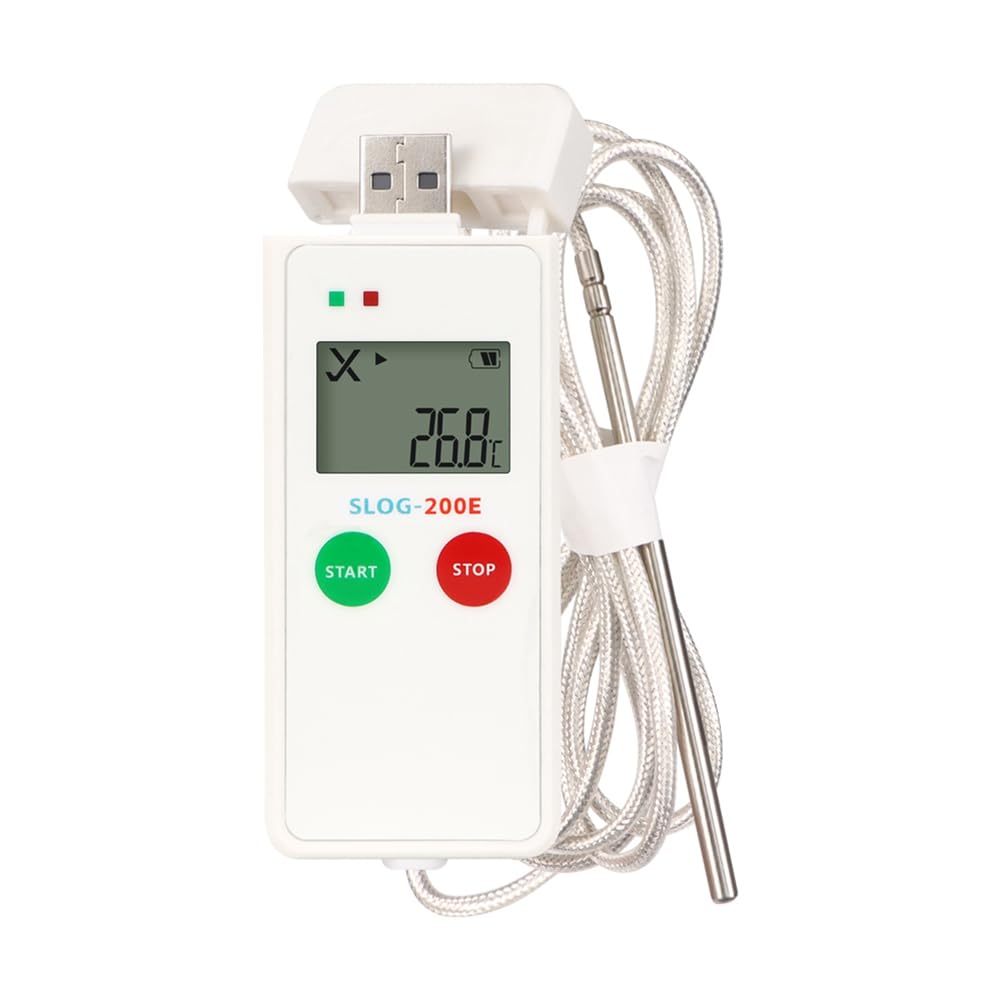 Registrador de Datos de Temperatura USB - Registrador de Baja Temperatura de 200 A 70 °C para Almacenamiento en Frío, Cadena de Frío, Transporte y Almacenamiento en Hielo Seco.