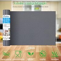 Zindoo Schubladenmatte Antirutschmatte Dunkelgrau 3 Rollen 30 x 150 cm – Ansicht 7
