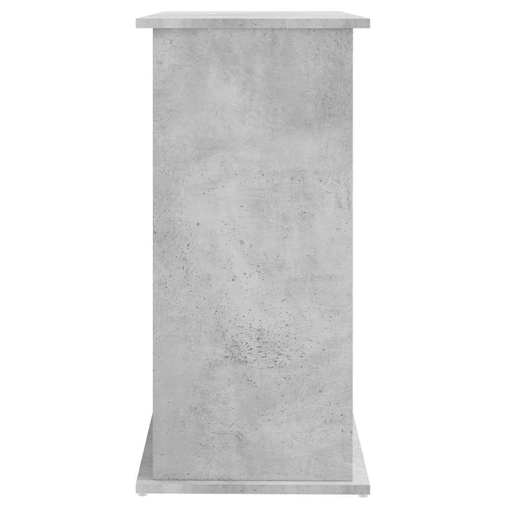 Supporto per acquario grigio cemento in legno 81 x 36 x 73 cm con vano portaoggetti, porte, scomparti per acquari, mobiletto inferiore stabile, scaffale e supporto per allevamento e accessori