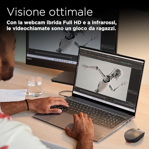 Notebook 16 Pollici ThinkBook 16 G6 ABP, PC Portatile Professionale Windows 11 Pro, AMD Ryzen 7 7430U RAM 16GB DDR4, 512GB SSD NVMe - Laptop Grafica Integrata AMD Radeon, Computer Audio Dolby - Notebook - Immagine 4