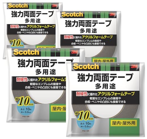 3M XRb` ͗ʃe[v 10mm10m PSD-10R O[ ×4