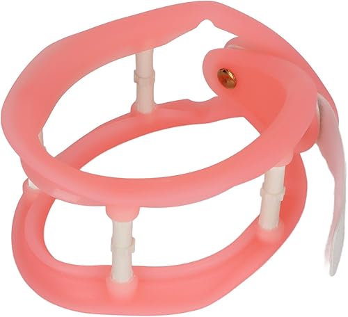Soporte de cuello de silicona ajustable para evitar la tracción de la columna cervical del arco, corrector relajante, arco cervical (rosa)