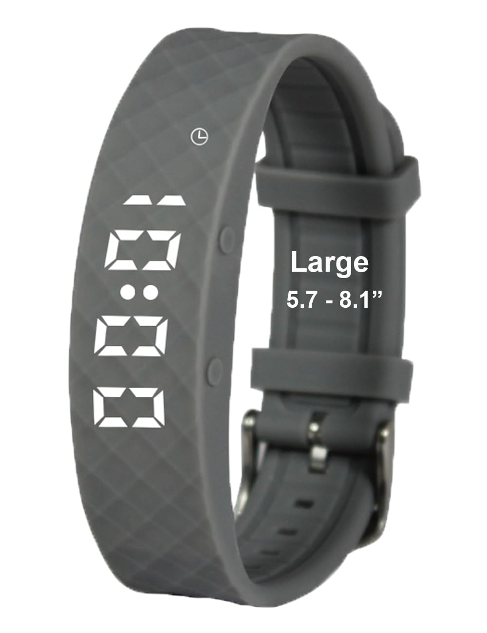 e-vibraPotty Training Watch - Rechargeable Silent Vibrating Watch - Medical Reminder Watch - with Timer and 15 Daily Alarms (Grey - Large)