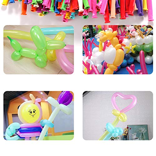 image for Maikerry Balloon Animals Kit Twisting Balloons with Pump 200 Pack of 2