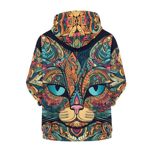 JooMeryer Kids Boys Cool Wolf Printed Long Sleeve Hooded Neck Full Zip Up Hoodie2