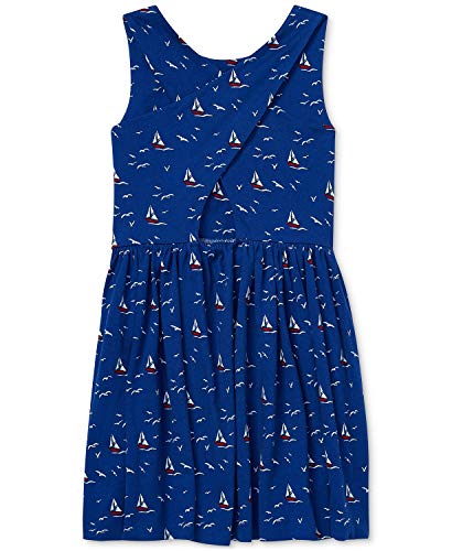 Polo Ralph Lauren Polo Girls Sailboat Cotton Jersey Dress XL 16 Blue2