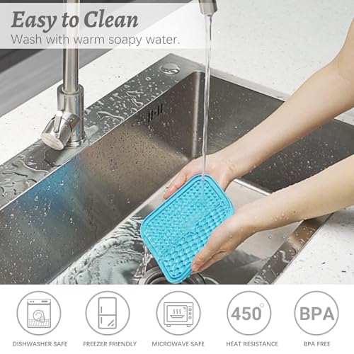 MateeyLife Pacote com 3 tapetes para lamber cães e gatos, tapete de lamber para alívio da ansiedade