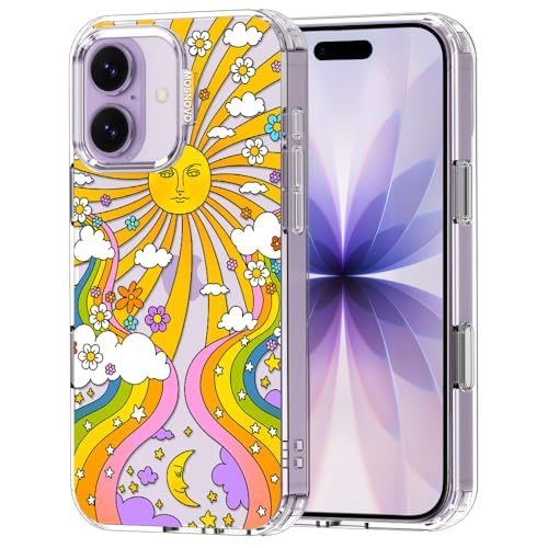 Coque iPhone 17 MOSNOVO anti-jaunissement anti-décollage avec motif 70s