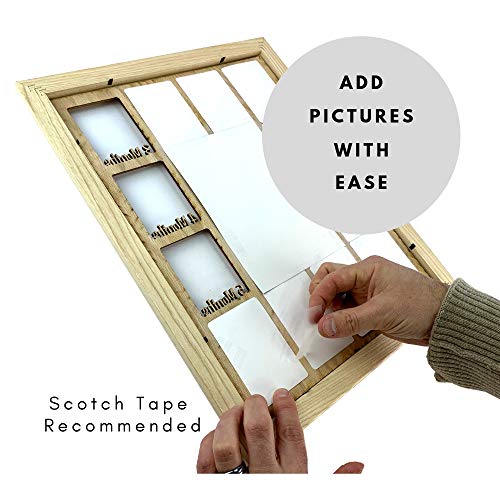 Northland School-Years Picture Frame Personalized - Holds Twelve 2.5" X 3.5" School Photos And 5" X 7" Kindergarten To Graduation Picture, Oak Frame, Black Mat, Customizable With Any Name #TOP4