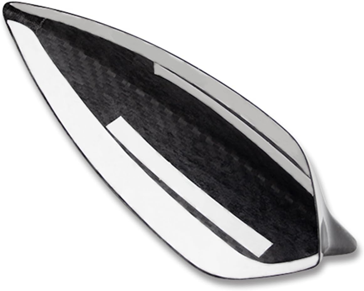 Real Carbon Fiber Car Shark Fin Antenna Cover Roof Aerials Trim Compatible with Chevrolet Camaro 2016-2023 Malibu 2019-2024 Cadillac XT4 XT5 (Black)