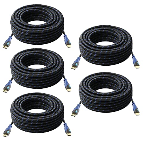 Aurum Ultra Series - High Speed HDMI Cable with Ethernet 5 Pack (40 Ft) - Supports 3D & Audio Return Channel [Latest Version] - 40 Feet - 5 Pack