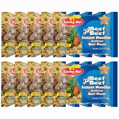 Lucky Me! Thai Lucky Me! Instant Noodle Soup Artificial Beef Flavour 70g (Pack of 10) 28 JAN 2026