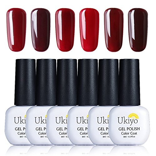 Ukiyo Soak Off 6PCS Gel Nail Polish UV LED Manicure Nail Colors