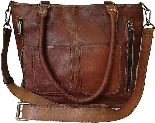 MUMMY PAPA ENTERPRISES Vintage Genuine Leather Women Tote Style Shoulder Handbag Brown Bag |Ideal For womens(12X17). (B0D5MK4F3X) Amazon Price History, Amazon Price Tracker