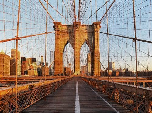 Puzzles for Adults 1000 Pieces Brooklyn Bridge New York City Nobody Impossible Hard Difficult Challenging Puzzles for Adults and Family Challenging