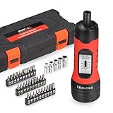 RIMKOLO 1/4' Drive Torque Screwdriver Wrench Set, 36-Piece 10 to 65 In.lb Torque Wrench Set for Maintenance Tools Bike Repairing and Mounting