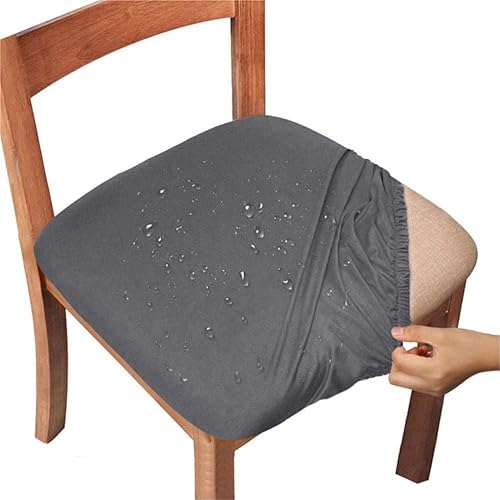 Miniatura 6 de PEKMAR Fabric Seat Cushion Cover Stretch Office Seat Covers Detachable Dining Chairs Covers Slipcover for Decor Home Hotel,Camel,one