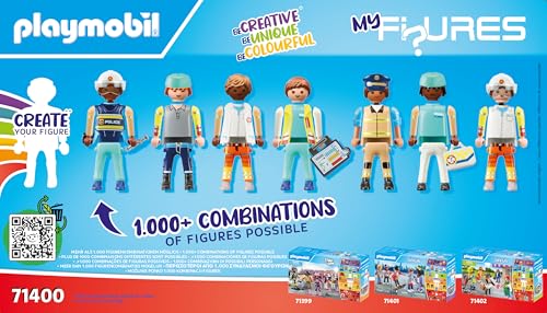 Playmobil 71400 My Figures: Héros du Quotidien, 5 Personnages avec Plus de 1000 Combinaisons possibles, avec de Nombreux Accessoires pour Une créativité Infinie. Jouet éducatif dès 5 Ans