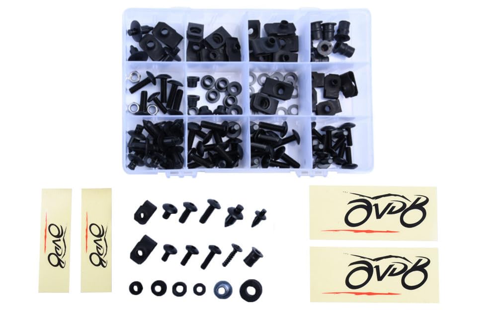 Kit visserie AVDB montage carénage moto noir compatible R1200RT R1250RT 2014 2015 2016 2017 - 6