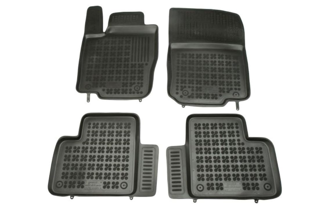 REZAW PLAST 201714 Fußmatten Set Gummimatten Vorne und Hinten Matten schwarz Kompatibel mit MERCEDES-BENZ M-Klasse W166 GL X166