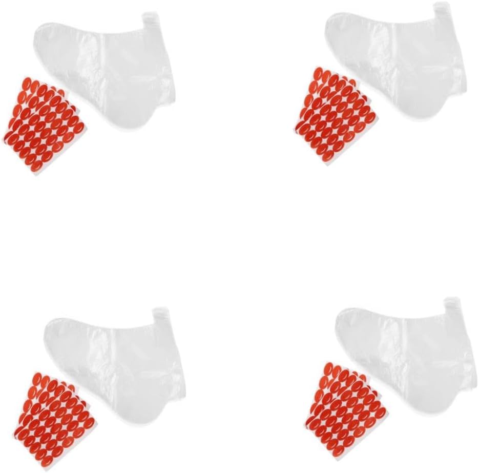 4sets Foot Covers for Men Foot Pain Relief Moisturizing Socks Disposal Pedicure Liners