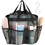 Mesh Shower Caddy Portable with Drawstring - 2-Handle Shower Bag for Dorm