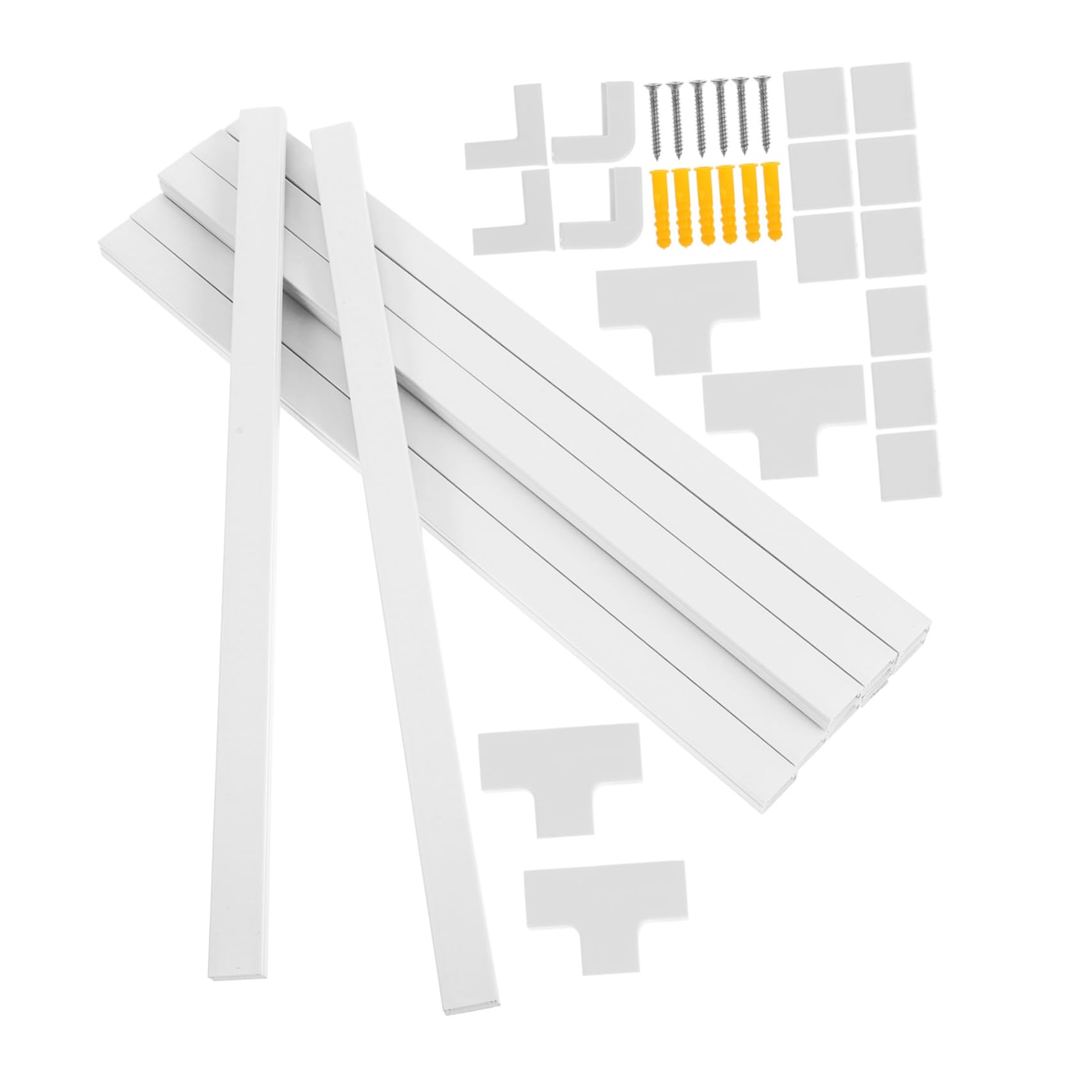 Goulotte Passe-câbles en PVC Blanc, Cache-câbles Flexible à Pose Facile pour Télévision Murale, Rangement Discret des Fils et Câbles