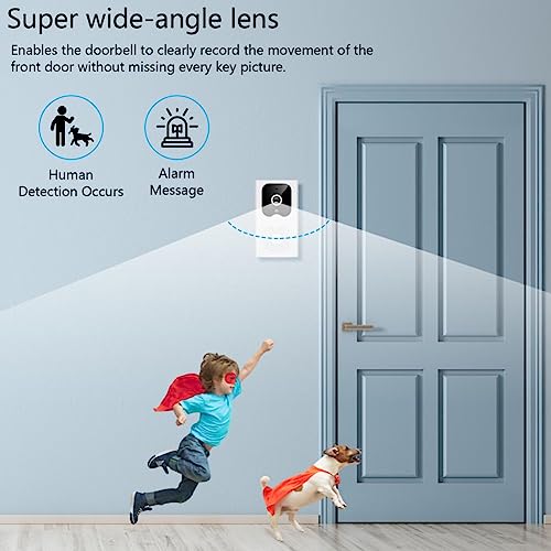 Videodeurbel met Camera, Deurbel met Camera 2-weg Audio Nachtzicht Bewegingsdetectiebel Oplaadbare Deurbel voor Thuis - Afbeelding 3