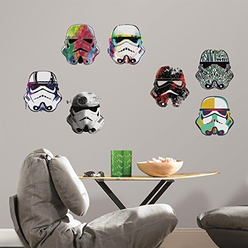 Star Wars Artistic Storm Trooper Heads Peel and Stick Wall Decals image 4