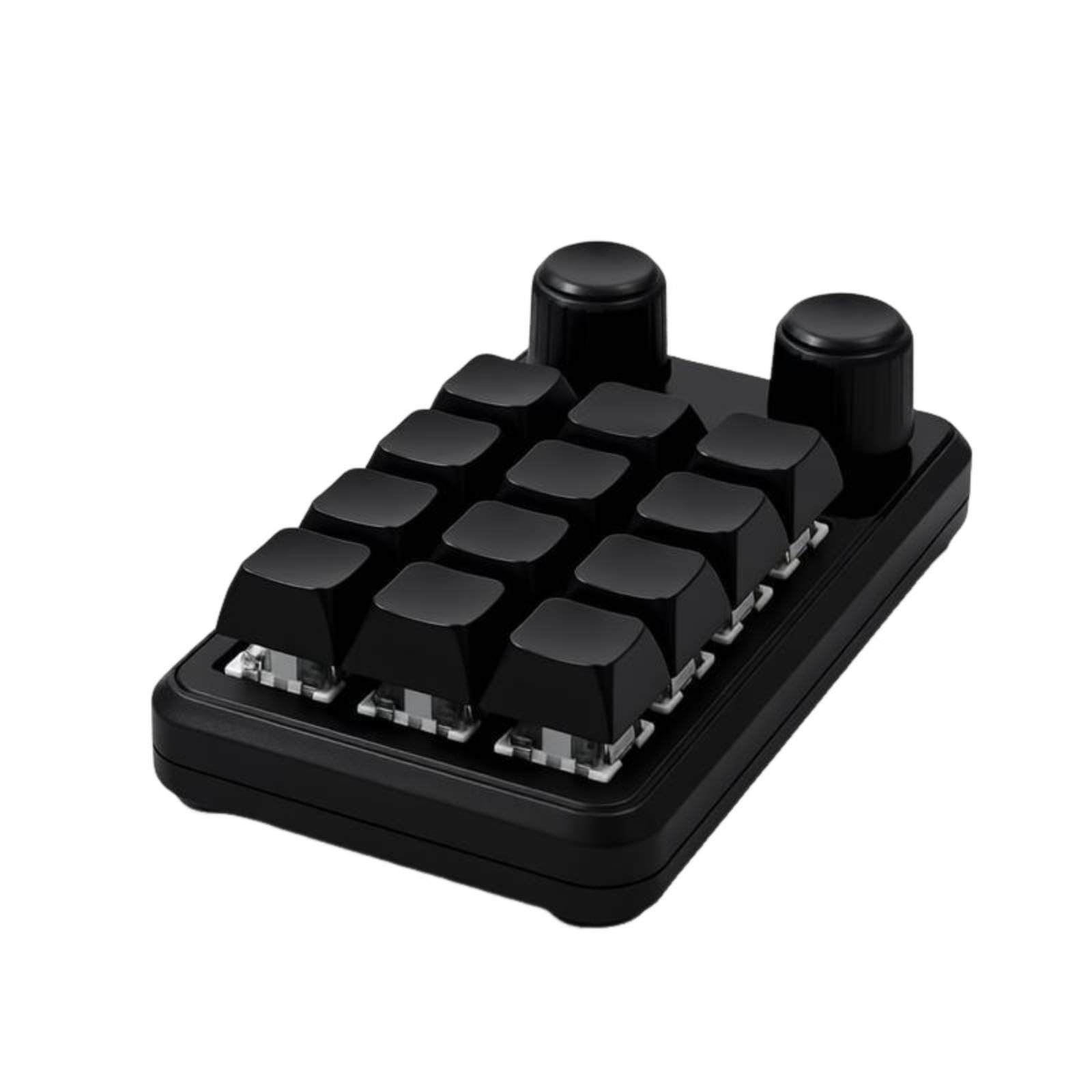 Usb Mini Keyboard Tastierino di Scorciatoie Keypad Meccanico con 12 Rgb a Più Modalità Pcb Intercambiabile Cavo Usb 15m in Adatto per Editing Ufficio