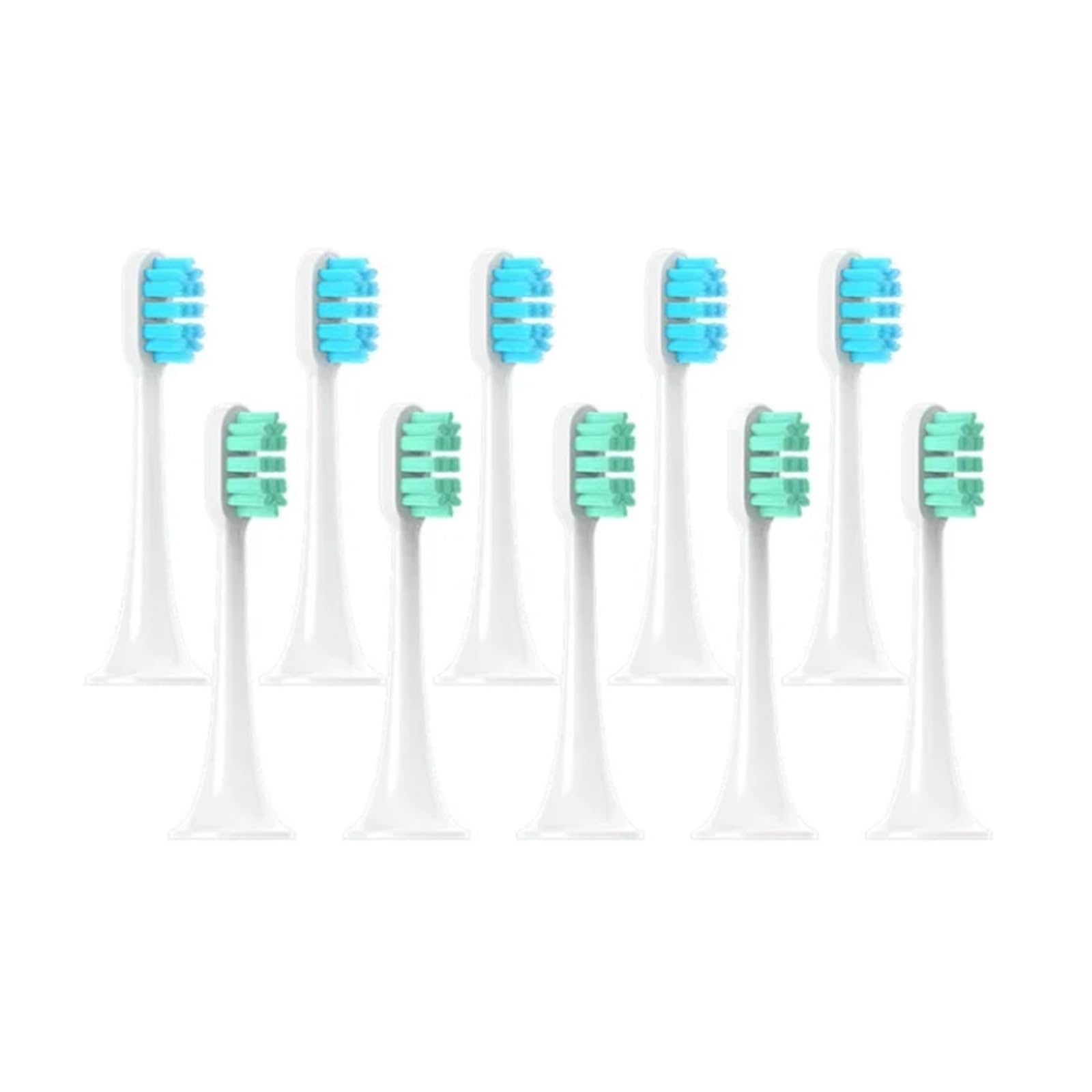 Cabezales de cepillo, for T300/T500/T700, con tapas | Cabezales de repuesto de cerdas suaves con tapas protectoras(5Blue 5Green)