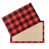 CHICHIC Set of 4 Christmas Placemats for Dining Table, Water-Resistant Place Mats, Fall Buffalo...