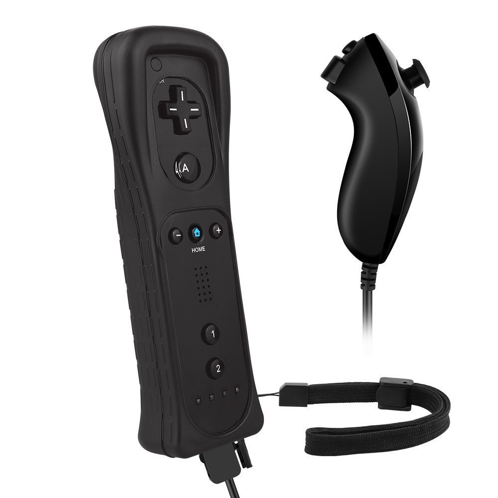 CaaWoo Telecomando con Motion Plus Sensor e Nunchuck Controller Kit per Wii U e Wii.