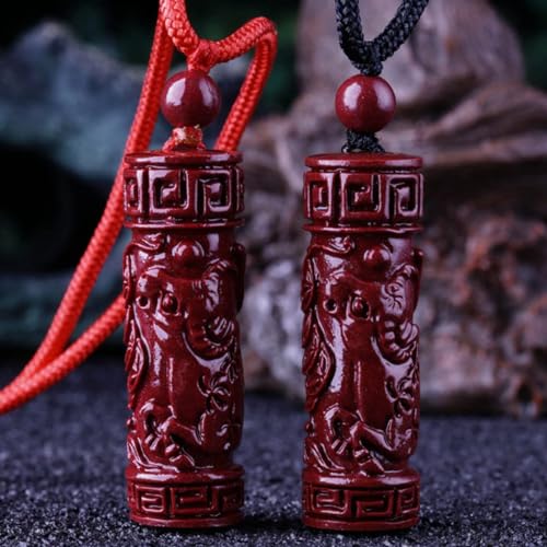 Collier Feng Shui protecteur en argent et cristal de cinabre du zodiaque - 7