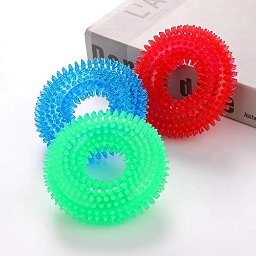 SmartyPet Ring Shape TPR Spike Chew Toys with Squeaky Sound for Playing and Training Dogs & Puppies - (Color May Vary) (B08QCBP5BV) Amazon Price History, Amazon Price Tracker