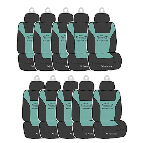 FH Group Car Hanging Air Freshener-Mini Seat Cover Design, Hudson Mist Scent- Long lasting for Auto, Home or Office-10 Pieces