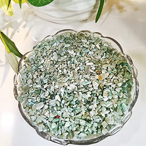 Image of Reiki Healing Green Aventurine Crystal Chips for Vastu 500 Gm | Gemstone Chips for Home Decor Items | Colorful Chips for Resin Art Flower Vase Aquarium Fish Tank Garden