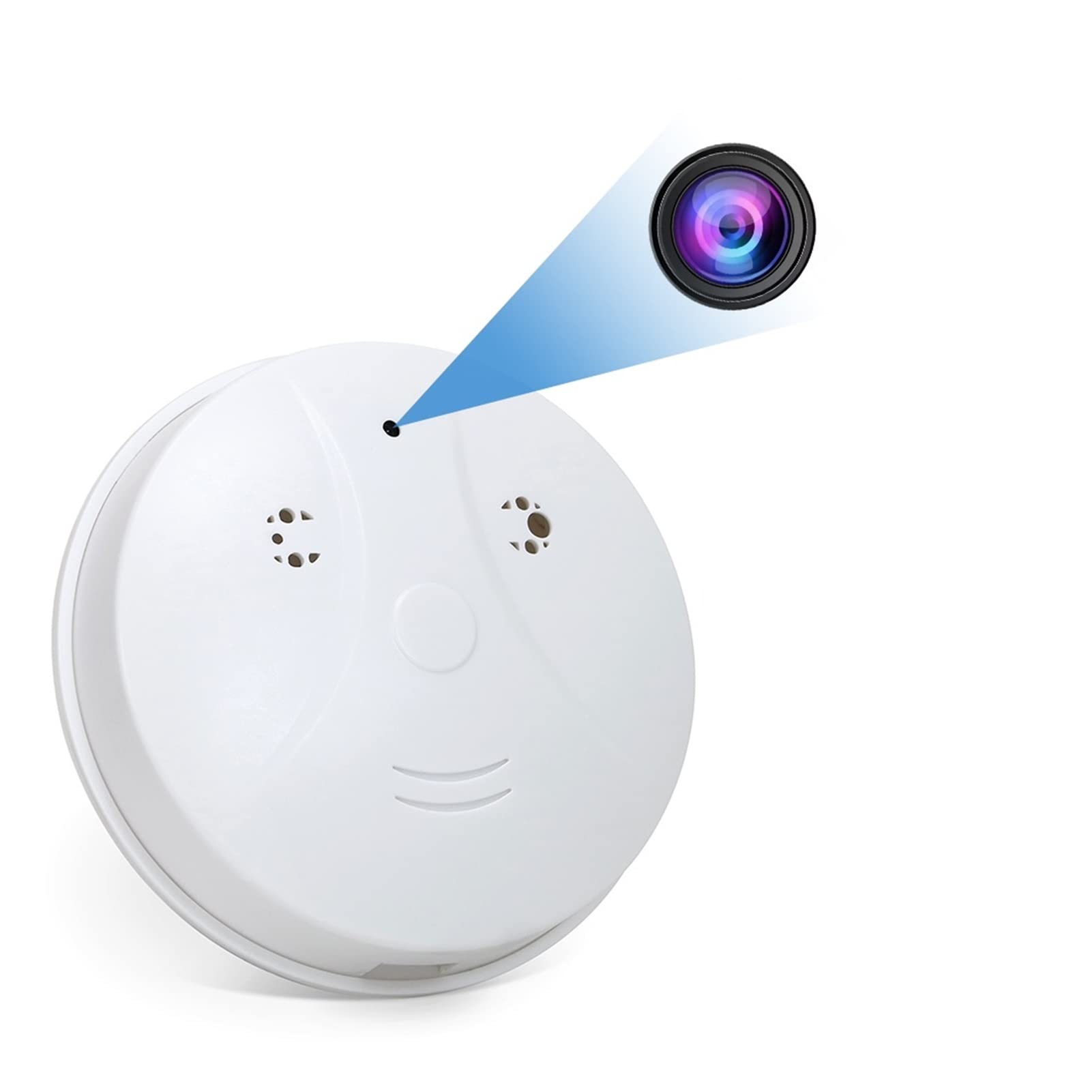 Detector de humo inalámbrico con alarma de humo Diseño de alarma de humo de cámaras de 1080p Mini Cámara inalámbrica Acción Video Video Micro Cam Night Home Security Recorder Soporte TF Tarjeta ( Colo