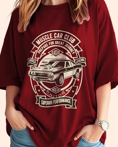 Image of AUSK Oversized T-Shirt for Womens || Graphic Front Printed Loose fit Womens Tshirt