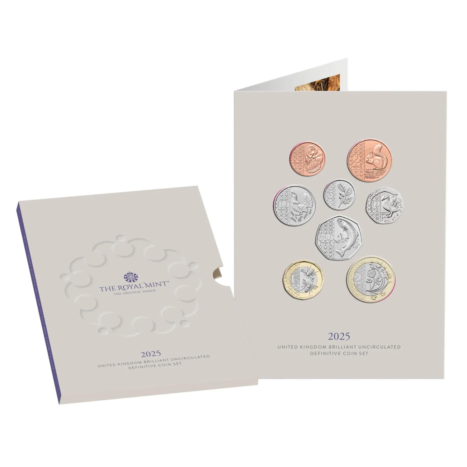 CrawleyCoins NEW: UK 2025 Annual Definitive 8-Coin Brilliant Uncirculated Mint Sealed Set