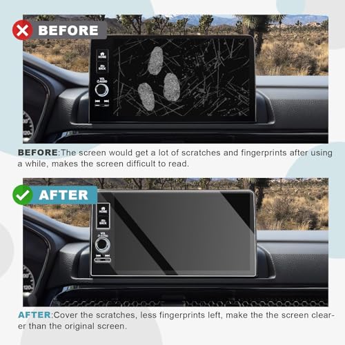 Image of CDEFG for 2026 Honda Civic Screen Protector, Tempered Glass for Honda Civic 2022-2026 (Si /Type R /Sport Touring Hybrid /SportTouring /Touring) 9-inch Touchscreen, 2026 Civic Sedan Hatchback Accessories